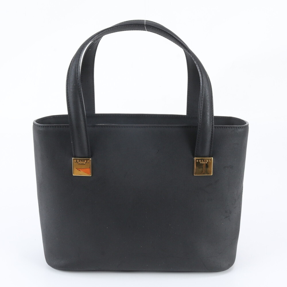 Celine Leather Handbag Tote Bag Black Brand Women's